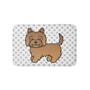 Roter Cairn Terrier Süßer Cartoon-Hund Badematte