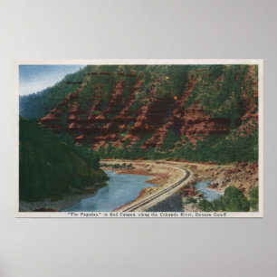 Roter Canyon, Colorado Poster