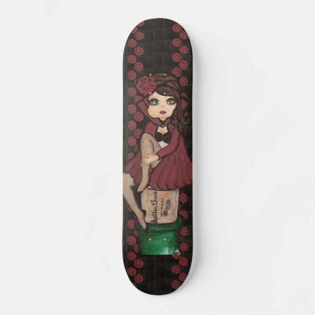 Roter Caped Quantum SüsseSkateboard Skateboard (Vorderseite)