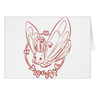 Roter Cartoon Butterfly