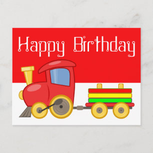 Roter Cartoon Postkarte