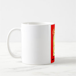 "ROTER CAT UND LILA TULPEN" 11 Unze. KAFFEE-TASSE Tasse