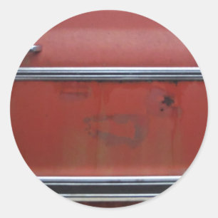 Roter Chevy Runder Aufkleber