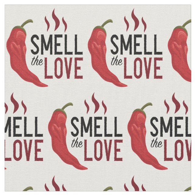 Roter Chile Riecht die Liebe Stoff (Nahaufnahme)