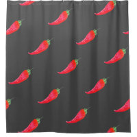 Roter Chili Handgestrichene Aquarellfarben Paprika