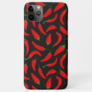 Roter Chili Paprikaschoten auf Schwarz Cool Gemust Case-Mate iPhone Hülle