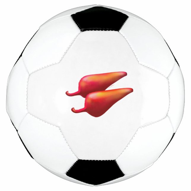 Roter Chili Paprikaschoten Fußball (Vorderseite)
