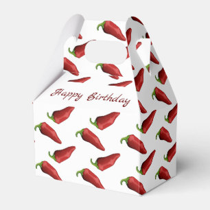 Roter Chili Paprikaschoten Geschenkschachtel