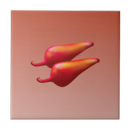 Roter Chili Paprikaschoten kleine Fliesen