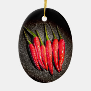 Roter Chili Paprikaschoten Ornament