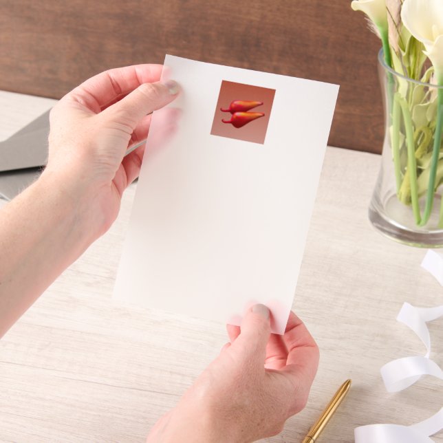 Roter Chili Paprikaschoten Vellum Papers (Handgehalten)