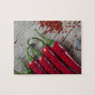 Roter Chili-Pfeffer Puzzle