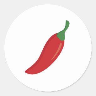Roter Chili-Pfeffer Runder Aufkleber