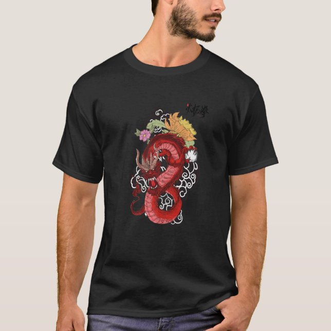 Roter chinesischer Drache: Kung fu tai chi dragon  T-Shirt (Vorderseite)