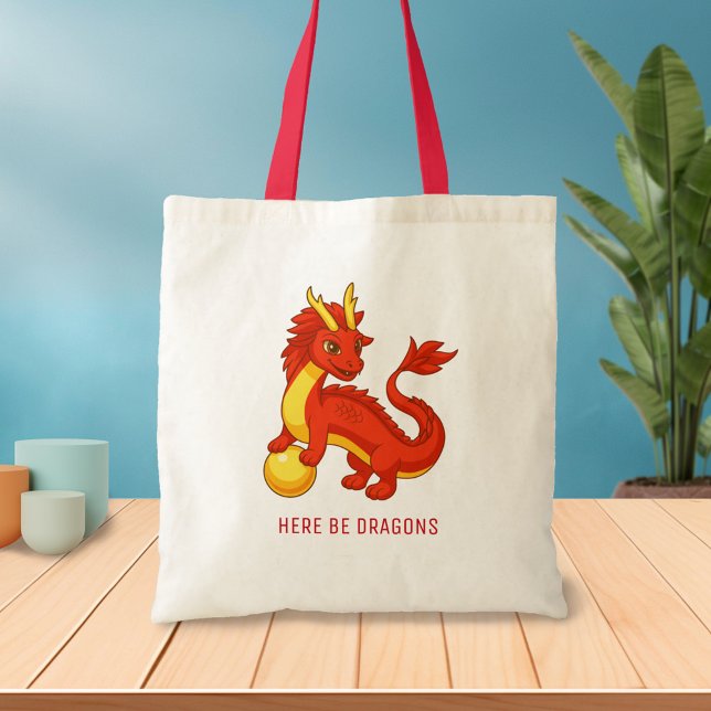 Roter chinesischer Drache Tragetasche (Von Creator hochgeladen)