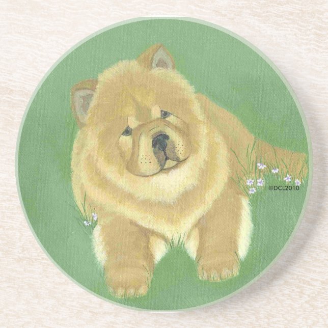 Roter Chow-Chow Untersetzer (Vorne)