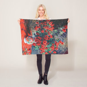 Roter Chrysanthemum, Monet Fleecedecke