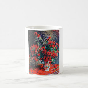 Roter Chrysanthemum, Monet Kaffeetasse