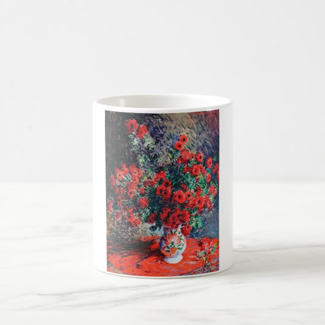 Roter Chrysanthemum, Monet Kaffeetasse (Mittel)