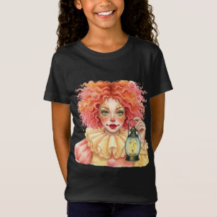 Roter Clown mit einer Laterne T-Shirt