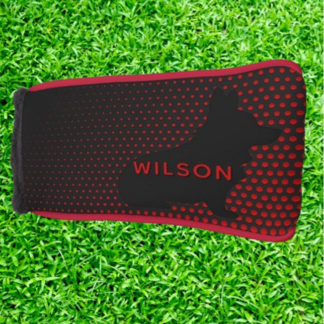 Roter Corgi Golf Headcover (Surprise dog lovers with a custom corgi golf putter cover in vibrant RED)