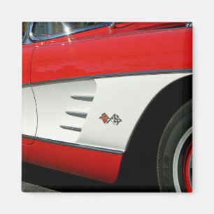 Roter Corvette - Magnet