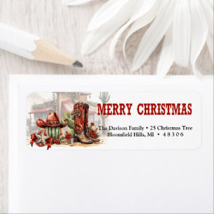 Roter Cowboystiefel aus rustikalem Western und Wei