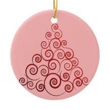 Roter Curleque-Weihnachtsbaum