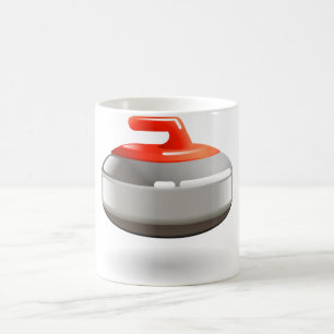 Roter Curlingstein Wintersport Tasse