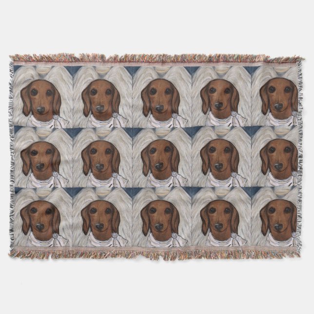 Roter Dachshund Decke (Vorderseite)