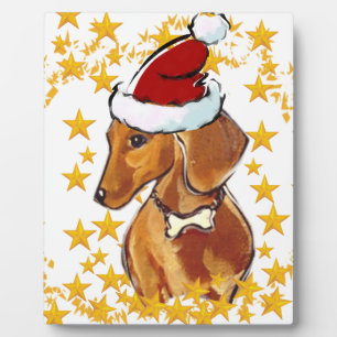ROTER DACHSHUND FOTOPLATTE