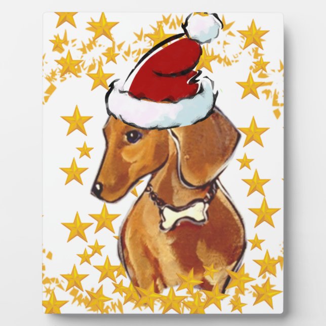 ROTER DACHSHUND FOTOPLATTE (Vorderseite)