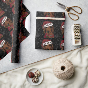 Roter Dachshund Geschenkpapier