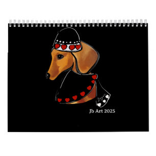 Roter Dachshund Kalender