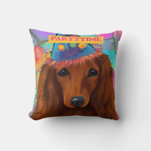 ROTER DACHSHUND KISSEN