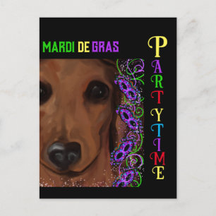 Roter Dachshund Postkarte
