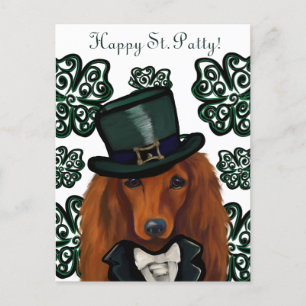ROTER DAChSHUND Postkarte