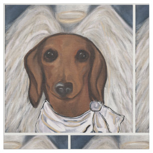 Roter Dachshund Stoff