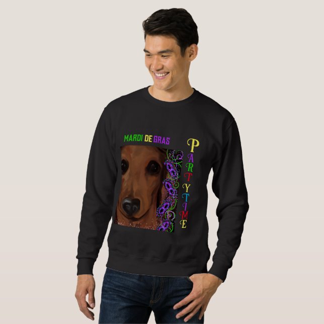 Roter Dachshund Sweatshirt (Vorne ganz)