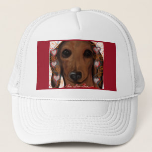 ROTER DACHSHUND TRUCKERKAPPE