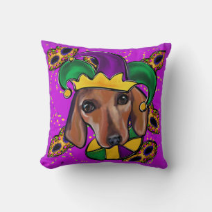 ROTER DACHSUND KISSEN
