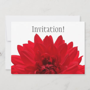 Roter Dahlia Einladung