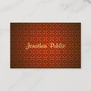 Roter Damast Elegante Kalligrafie Name Text Vorlag Visitenkarte