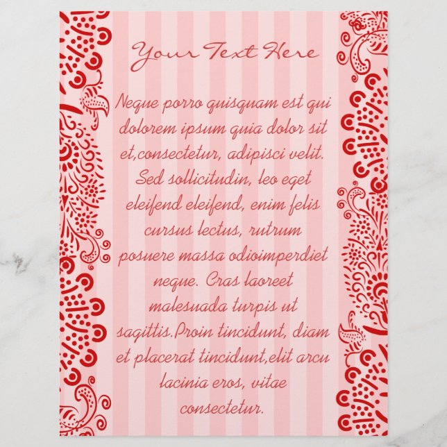 Roter Damast gestreifter Swirled Flyer (Vorne)