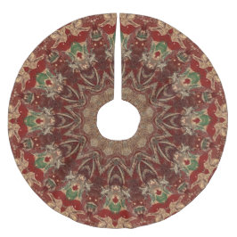 Roter Dekorativer Baumschurz Polyester Weihnachtsbaumdecke