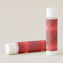 Roter dekorativer Glitzer Lip Balm