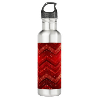 Roter dekorativer Glitzer Wasserflasche Edelstahlflasche