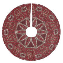 Roter Dekorativer Weihnachtsbaum Skirt