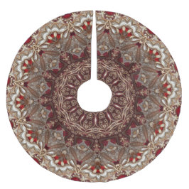 Roter dekorativer Weihnachtsbaumrock Polyester Weihnachtsbaumdecke