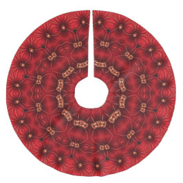 Roter dekorativer Weihnachtsbaumrock Polyester Weihnachtsbaumdecke